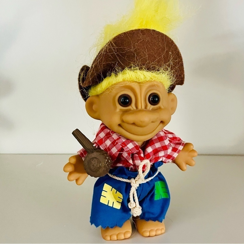 Vintage Russ Berrie Hillbilly Troll Doll 90s Collectible